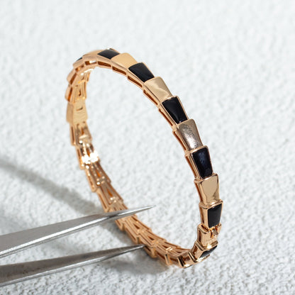 [⭐Hyrra Jewelry]SERPENTI BRACELET PINK GOLD ONYX