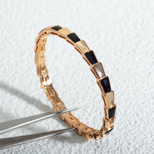 [⭐Hyrra Jewelry]SERPENTI BRACELET PINK GOLD ONYX