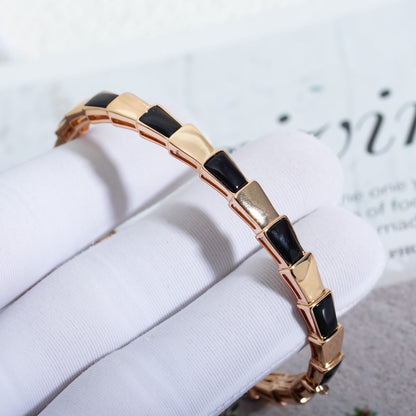 [⭐Hyrra Jewelry]SERPENTI BRACELET PINK GOLD ONYX