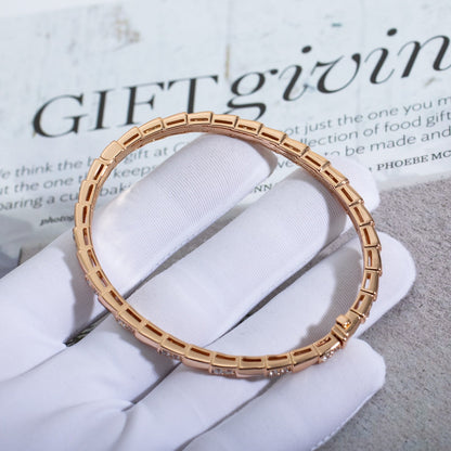 [⭐Hyrra Jewelry]SERPENTI BRACELET PINK GOLD DIAMOND