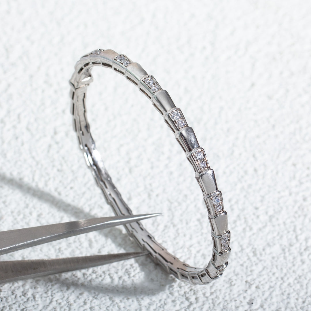 [⭐Hyrra Jewelry]SERPENTI BRACELET SILVER DIAMOND