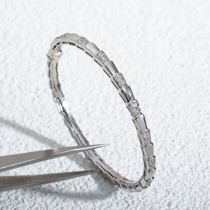 [⭐Hyrra Jewelry]SERPENTI BRACELET SILVER DIAMOND