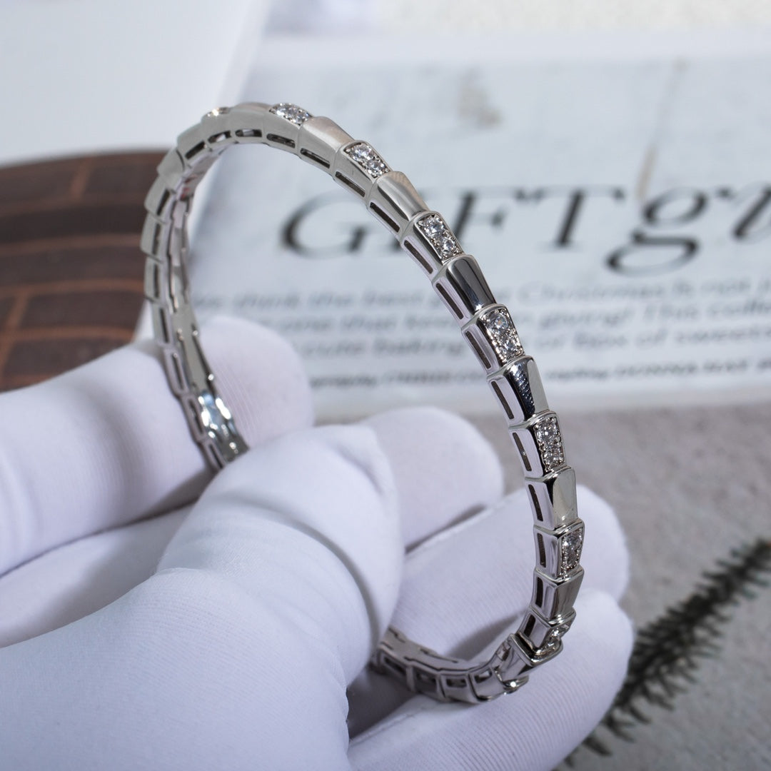 [⭐Hyrra Jewelry]SERPENTI BRACELET SILVER DIAMOND