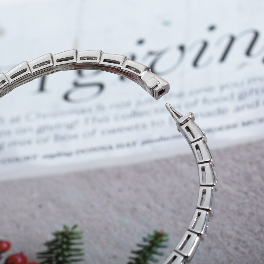 [⭐Hyrra Jewelry]SERPENTI BRACELET SILVER DIAMOND