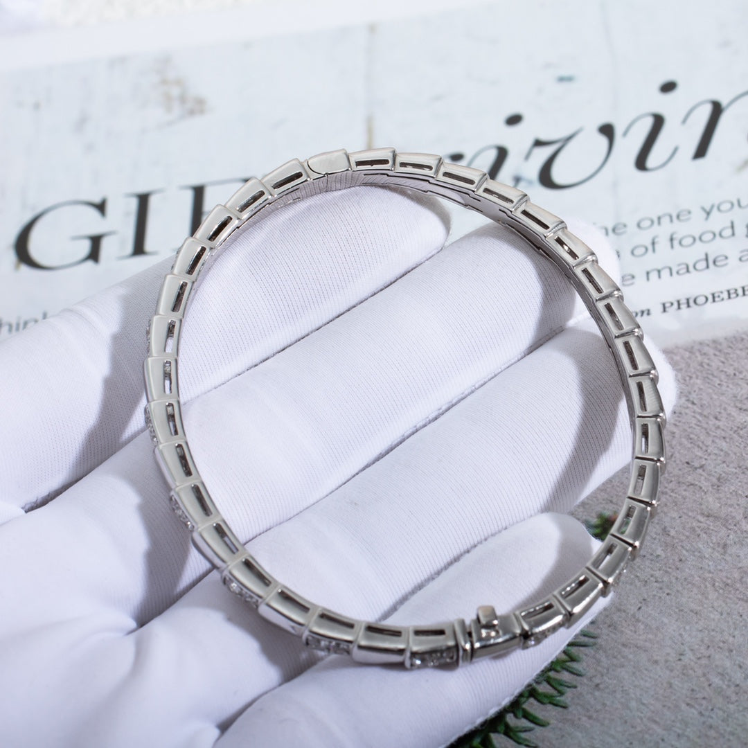 [⭐Hyrra Jewelry]SERPENTI BRACELET SILVER DIAMOND