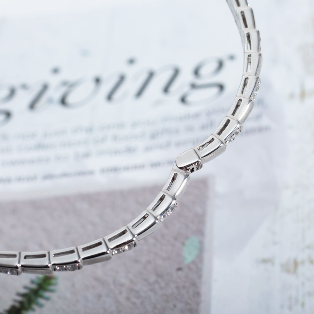 [⭐Hyrra Jewelry]SERPENTI BRACELET SILVER DIAMOND