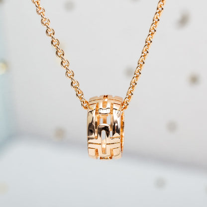 [⭐Hyrra Jewelry]PARENTESI NECKLACE PINK GOLD