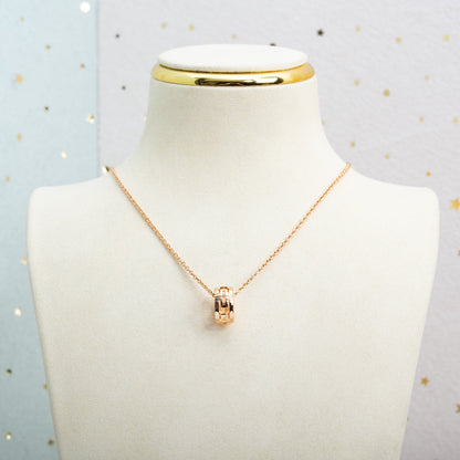 [⭐Hyrra Jewelry]PARENTESI NECKLACE PINK GOLD