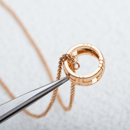 [⭐Hyrra Jewelry]PARENTESI NECKLACE PINK GOLD