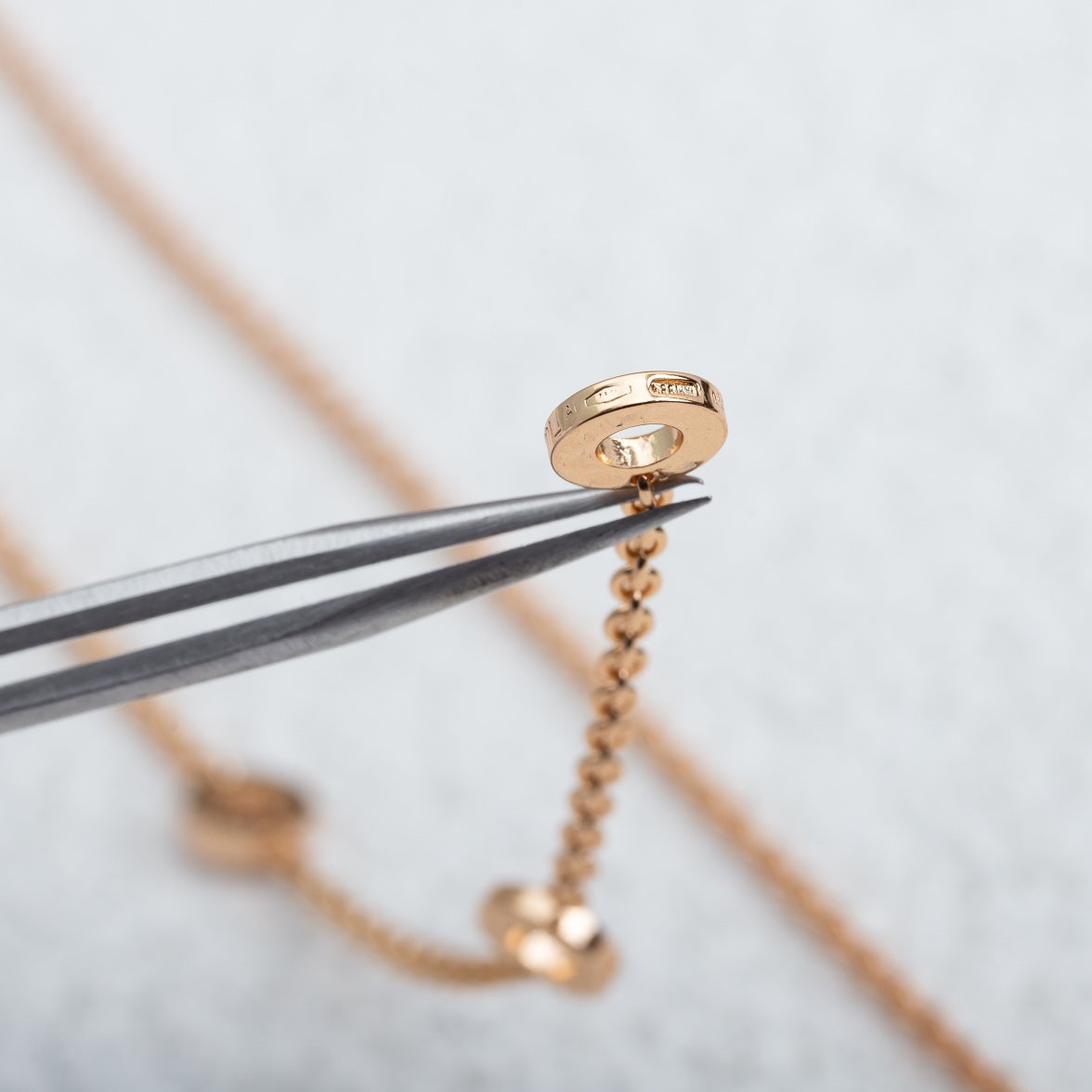 [⭐Hyrra Jewelry]PARENTESI NECKLACE PINK GOLD