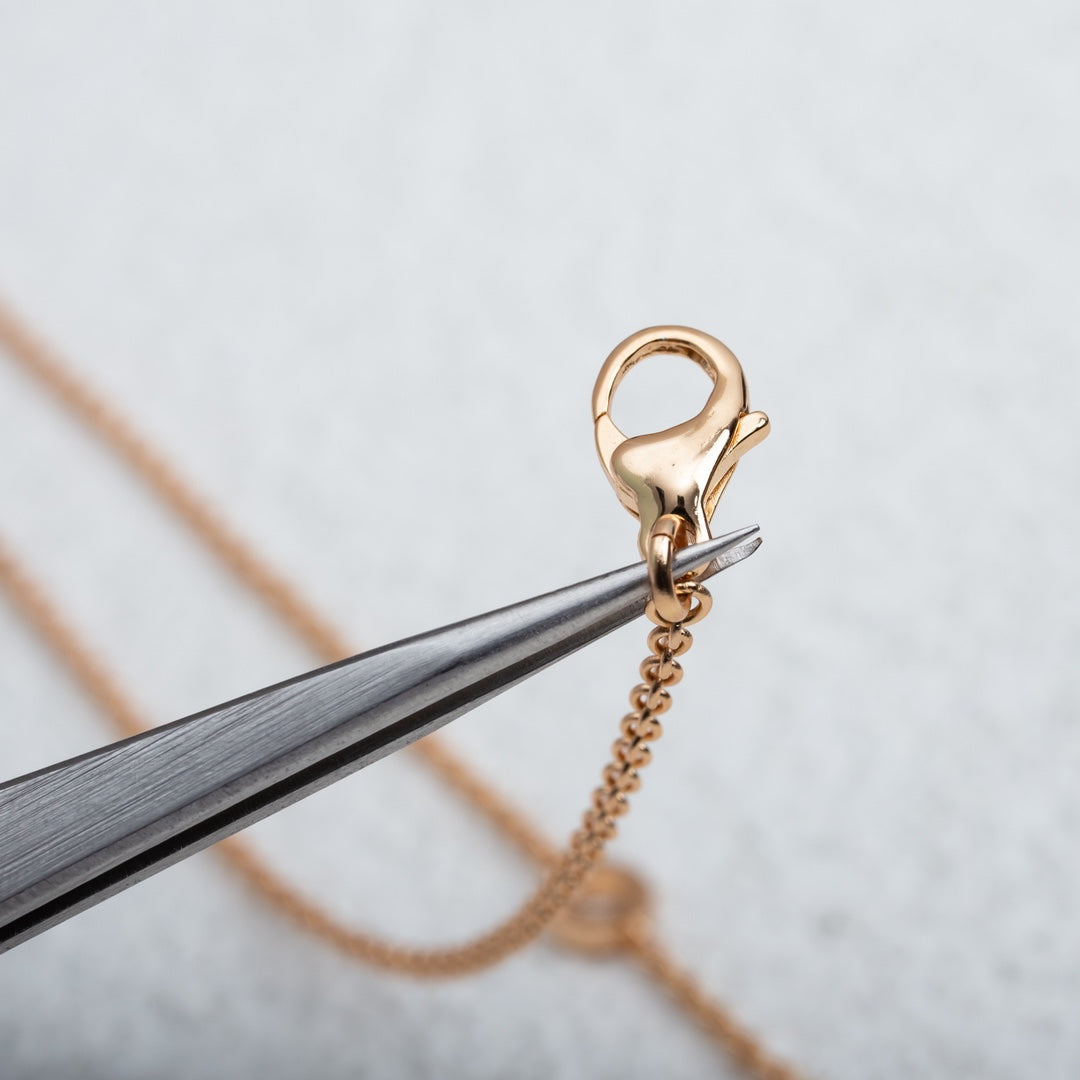[⭐Hyrra Jewelry]PARENTESI NECKLACE PINK GOLD