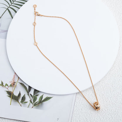 [⭐Hyrra Jewelry]PARENTESI NECKLACE PINK GOLD