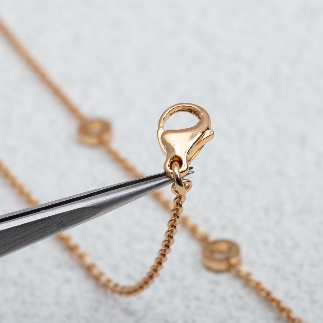 [⭐Hyrra Jewelry]PARENTESI NECKLACE PINK GOLD DIAMOND