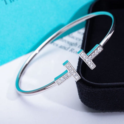[Hyrra Jewelry]T BRACELET 1.8MM DIAMOND SILVER