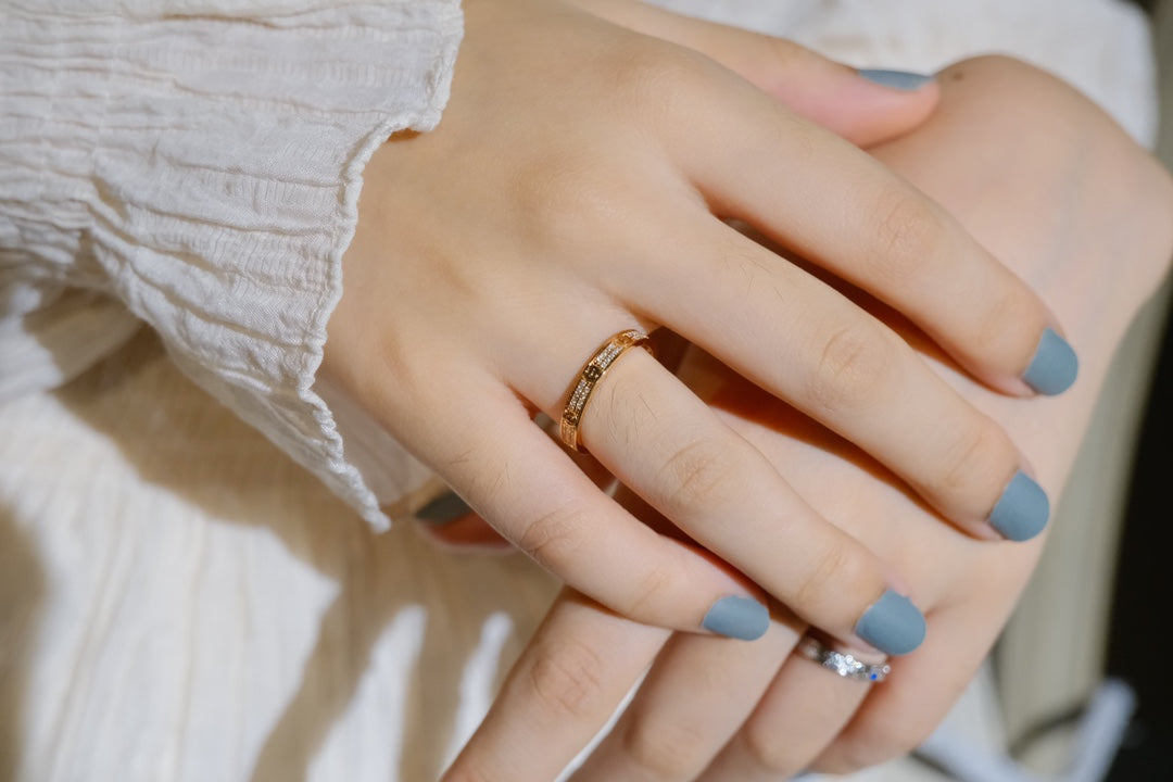 [⭐Hyrra Jewelry]LOVE RING 2.65MM DIAMOND