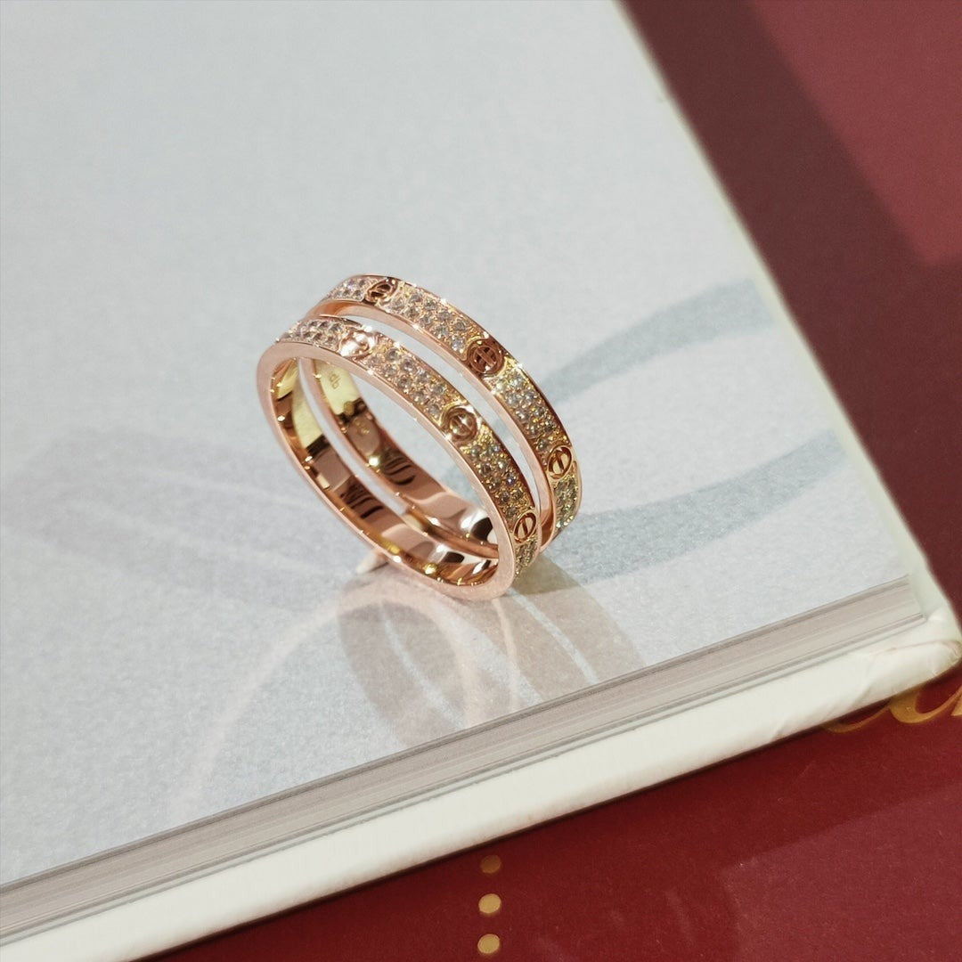 [⭐Hyrra Jewelry]LOVE RING 2.65MM DIAMOND