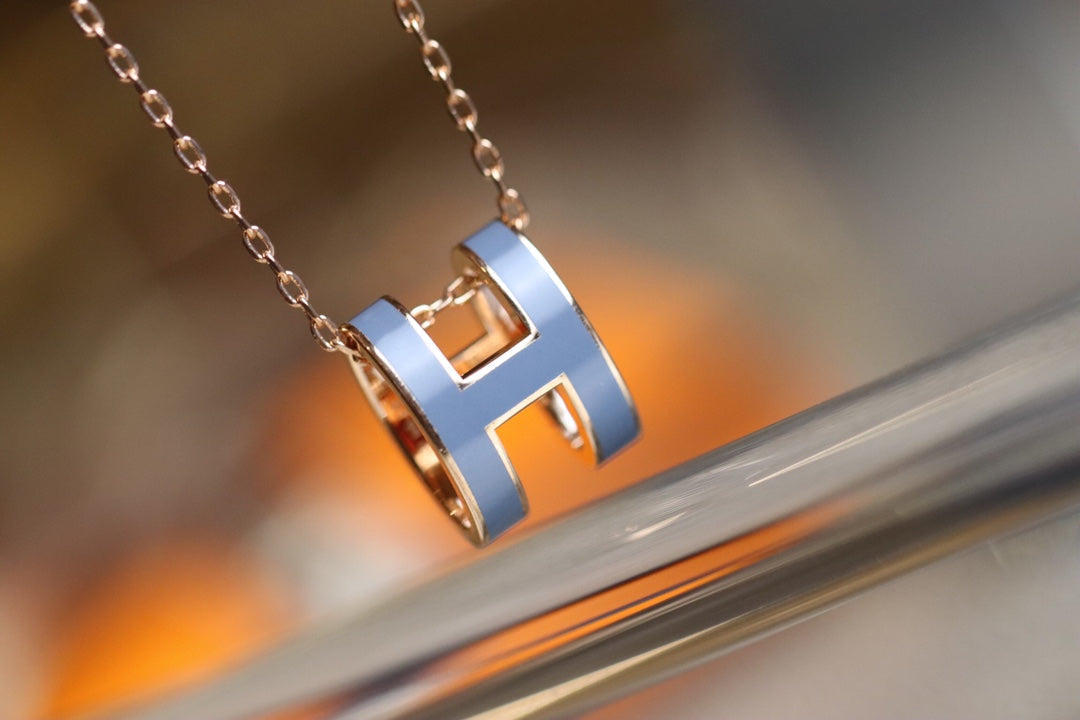 [⭐Hyrra Jewelry]POP H PEDANT PINK GOLD