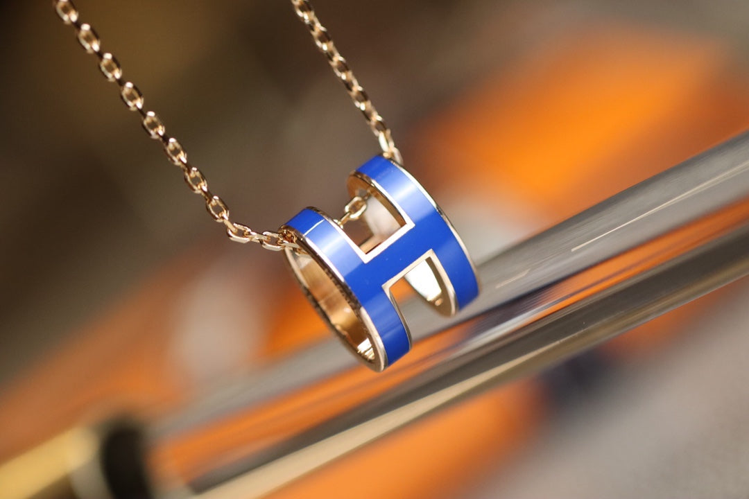 [⭐Hyrra Jewelry]POP H PEDANT PINK GOLD