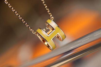 [⭐Hyrra Jewelry]POP H PEDANT PINK GOLD