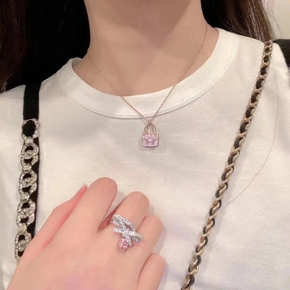 [⭐Hyrra Jewelry]CONSTANCE PEDANT PURPLE DIAMOND NECKLACE