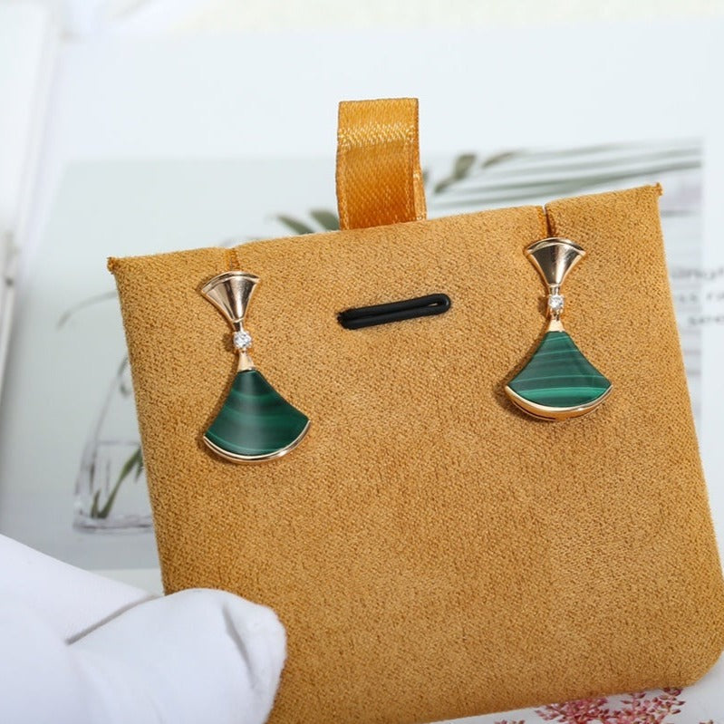 [⭐Hyrra Jewelry]DREAM MALACHITE PINK GOLD EARRINGS