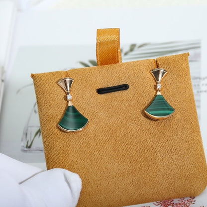 [⭐Hyrra Jewelry]DREAM MALACHITE PINK GOLD EARRINGS