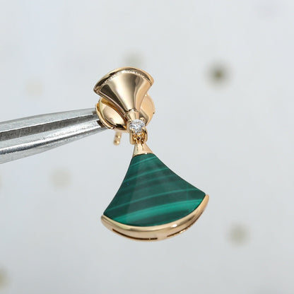 [⭐Hyrra Jewelry]DREAM MALACHITE PINK GOLD EARRINGS