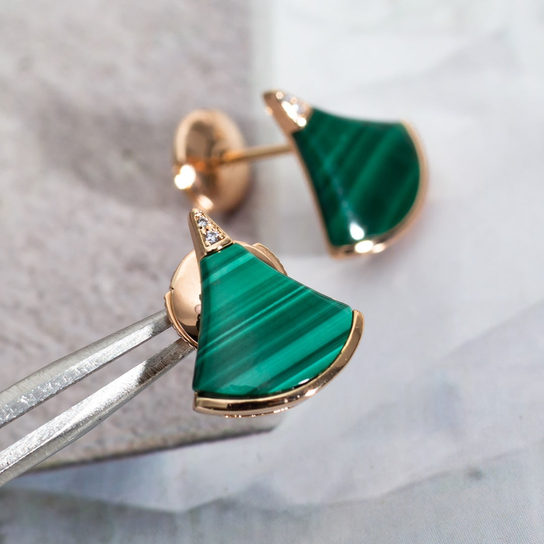 [⭐Hyrra Jewelry]DIVAS DREAM EARRINGS PINK GOLD