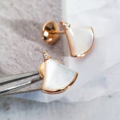 [⭐Hyrra Jewelry]DIVAS DREAM EARRINGS PINK GOLD