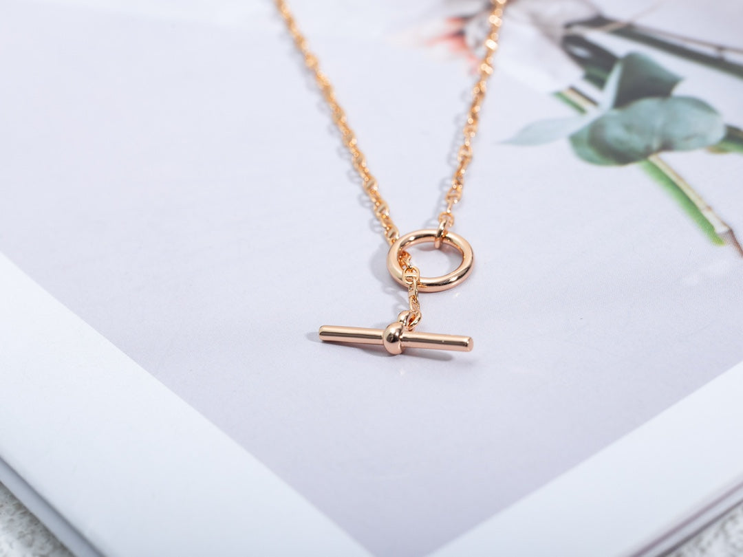 [⭐Hyrra Jewelry]ECHAPPEE NECKLACE PINK GOLD