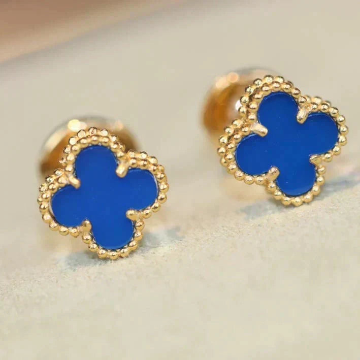 [⭐Hyrra Jewelry]CLOVER MINI 9.5MM TURQUOISE EARRINGS