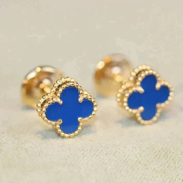 [⭐Hyrra Jewelry]CLOVER MINI 9.5MM TURQUOISE EARRINGS
