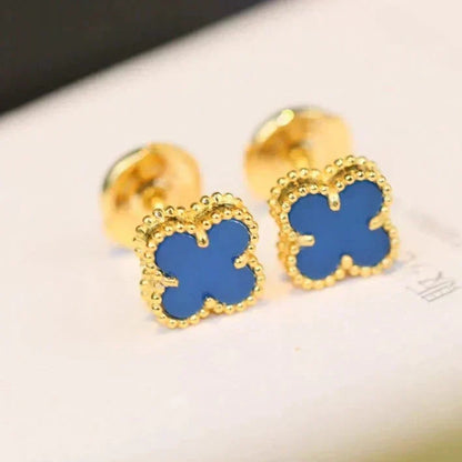 [⭐Hyrra Jewelry]CLOVER MINI 9.5MM TURQUOISE EARRINGS