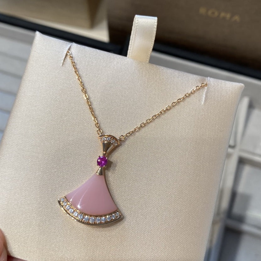 [⭐Hyrra Jewelry]DREAM NECKLACE PINK OPAL