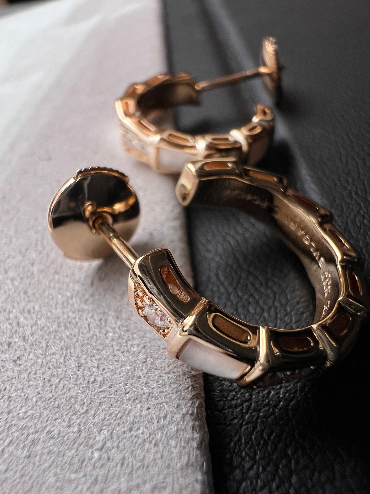 [⭐Hyrra Jewelry]SERPENTI MOP PINK GOLD EARRINGS