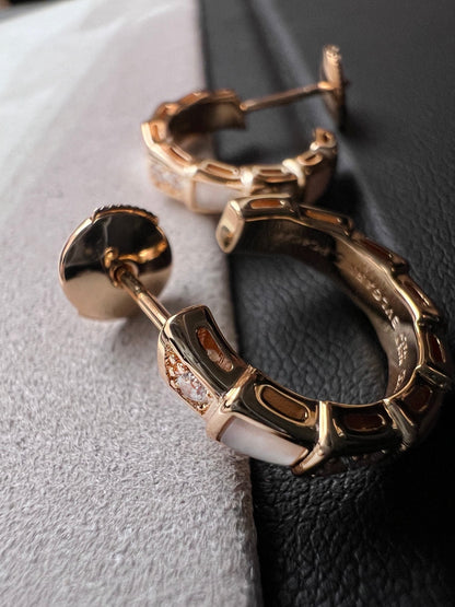 [⭐Hyrra Jewelry]SERPENTI MOP PINK GOLD EARRINGS