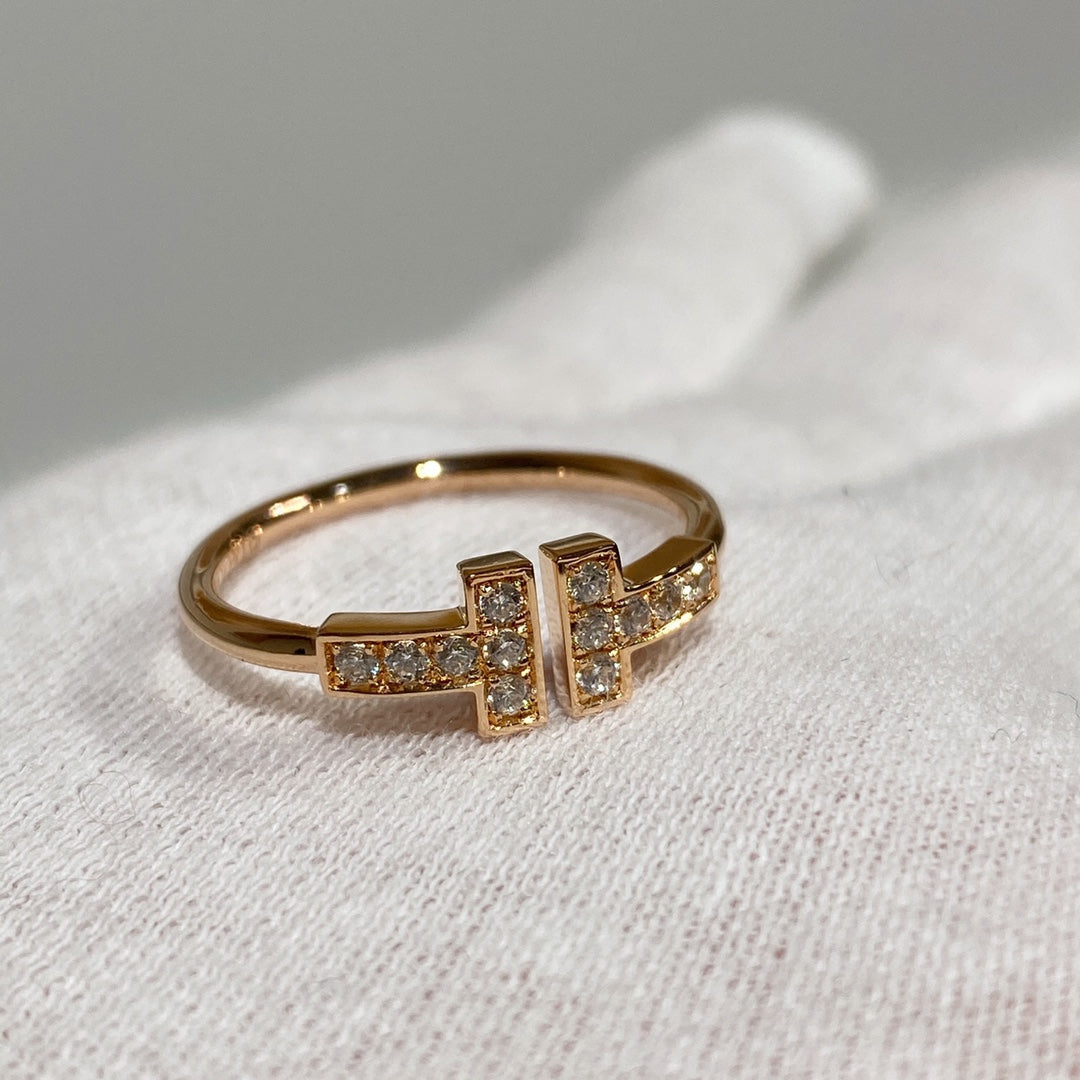 [Hyrra Jewelry] WIRE RING DIAMOND PINK GOLD