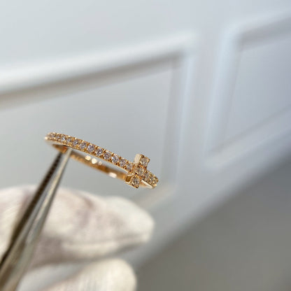 [Hyrra Jewelry]T RING DIAMOND PINK GOLD