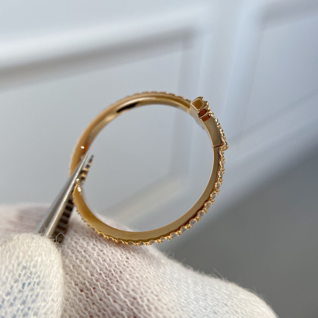 [Hyrra Jewelry]T RING DIAMOND PINK GOLD