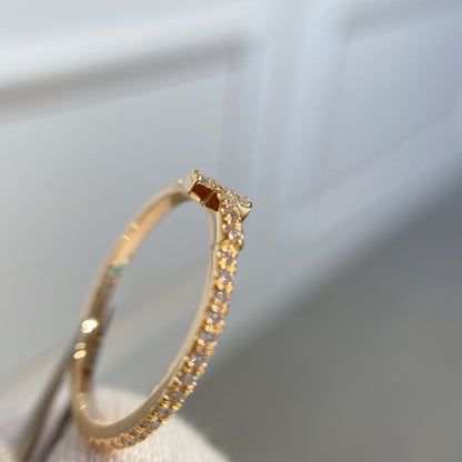[Hyrra Jewelry]T RING DIAMOND PINK GOLD