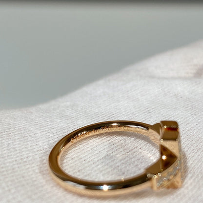 [Hyrra Jewelry]T WIRE MOP DIAMOND RING PINK GOLD