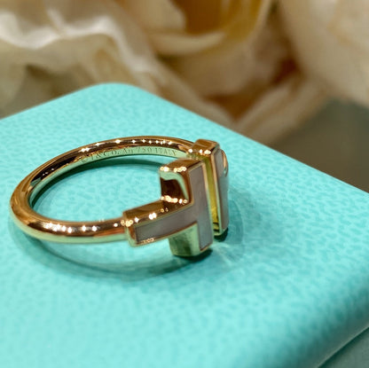 [Hyrra Jewelry] WIRE MOP RING PINK GOLD