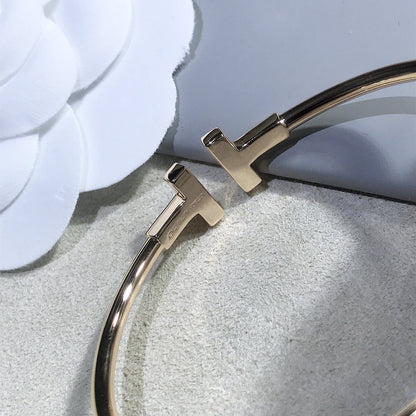 [Hyrra Jewelry]T BRACELET PINK GOLD 1.8MM DIAMOND