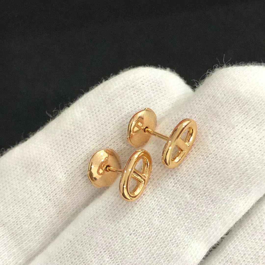 [⭐Hyrra Jewelry]CHAINE SMALL EARRINGS GOLD AND SILVER