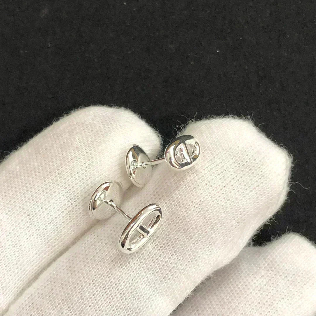 [⭐Hyrra Jewelry]CHAINE SMALL EARRINGS GOLD AND SILVER