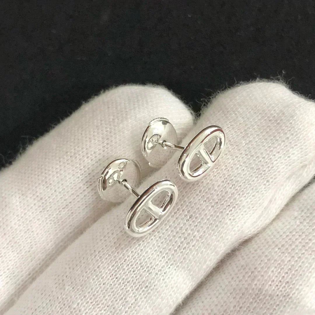 [⭐Hyrra Jewelry]CHAINE SMALL EARRINGS GOLD AND SILVER