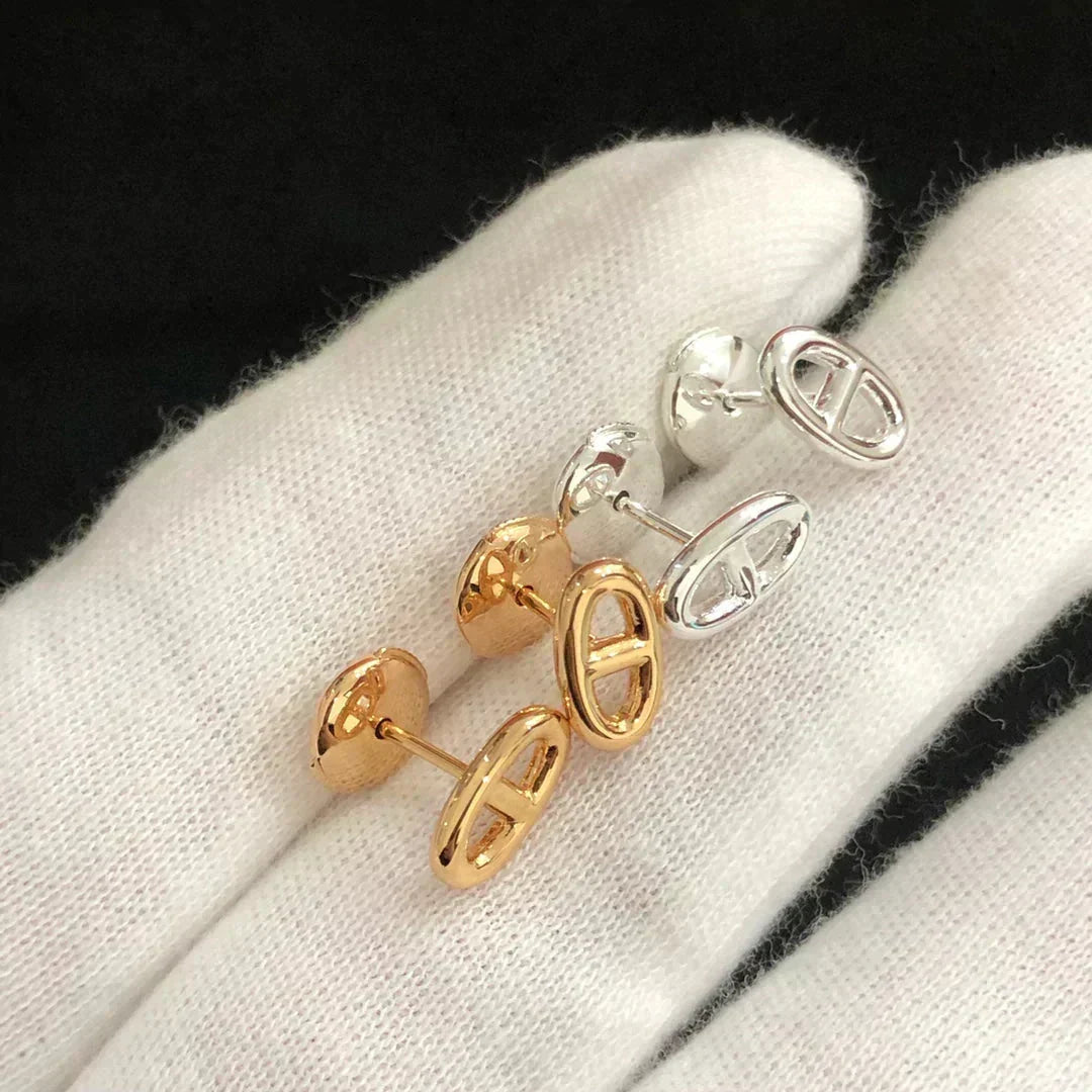 [⭐Hyrra Jewelry]CHAINE SMALL EARRINGS GOLD AND SILVER