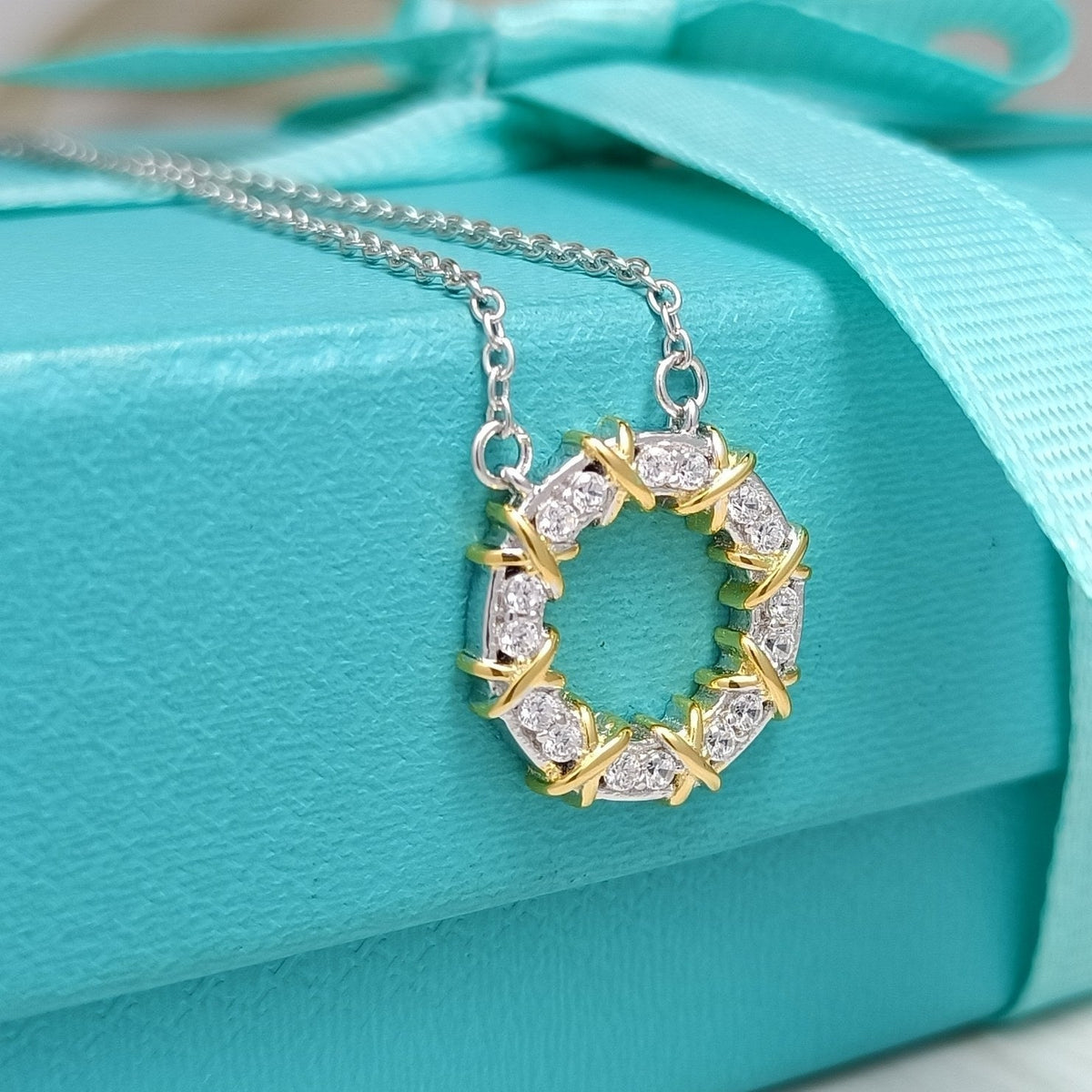 [Hyrra Jewelry]SIXTEEN STONE NECKLACE GOLD