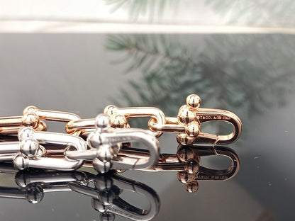 [Hyrra Jewelry]HARDWEAR BRACELET PINK GOLD AND SILVER DIAMOND