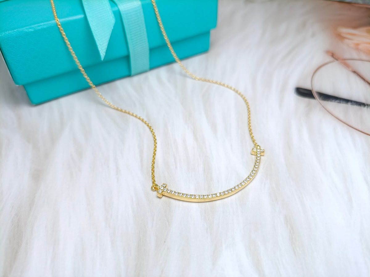 [Hyrra Jewelry]BIG SMILE PEDANT DIAMOND NECKLACE